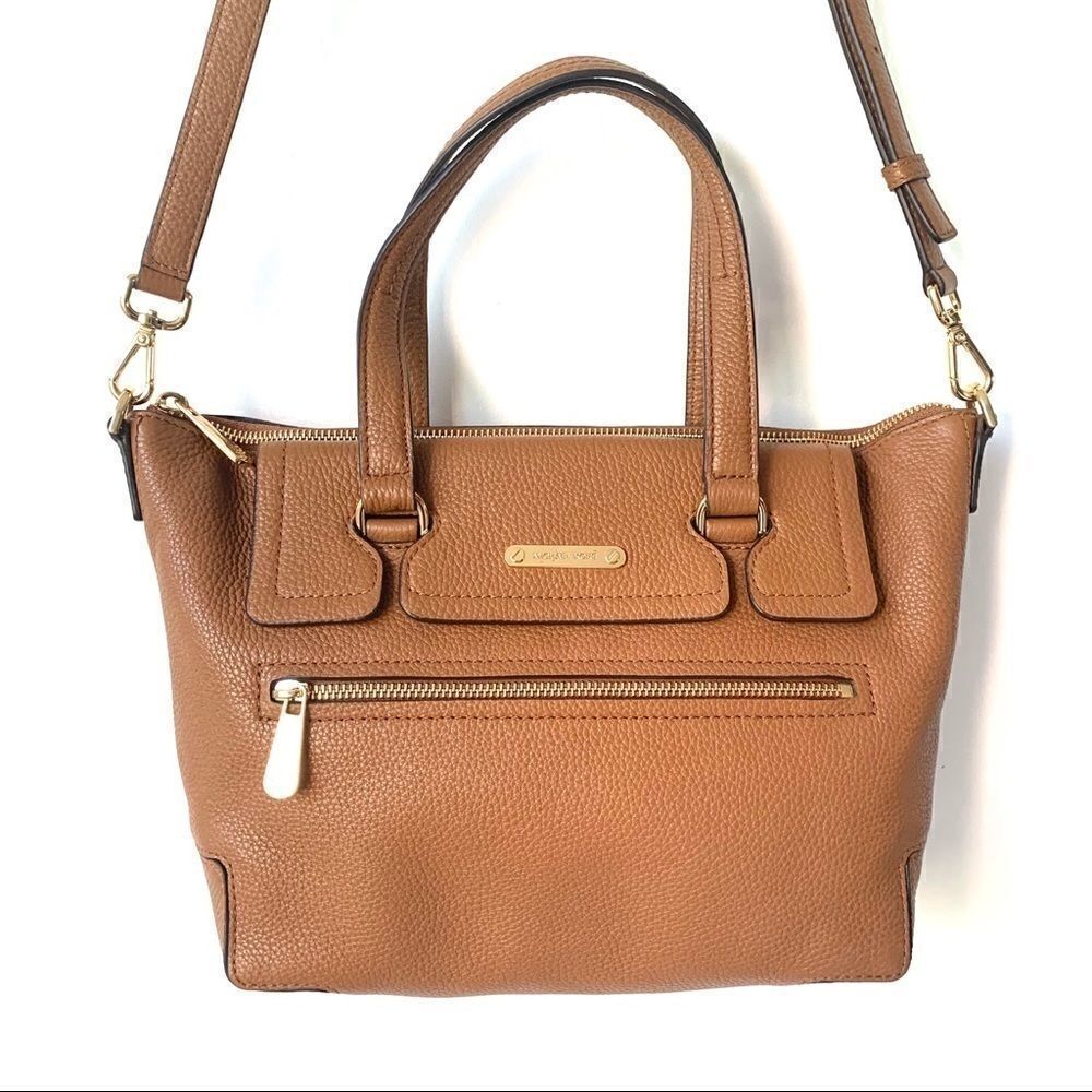 MICHAEL KORS MACKENZIE LEATHER SATCHEL ACORN